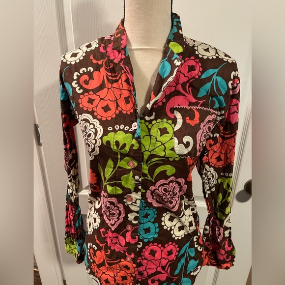 Vera Bradley Other - Vera Bradley Pajama Set. Size small- Long sleeve shirt/ shorts. Multi color.